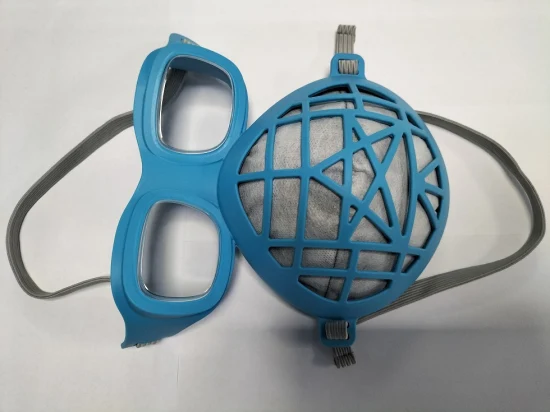 Equipamento de segurança com filtro freestyle máscara respiratória de trabalho de silicone semifacial à prova de poeira